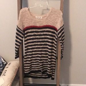 Pink rose brand striped sweater